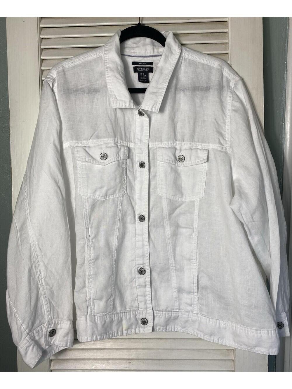 100% Linen Cover 3X White Beach Resort Coat Travel Wear - Picture 2 of 9